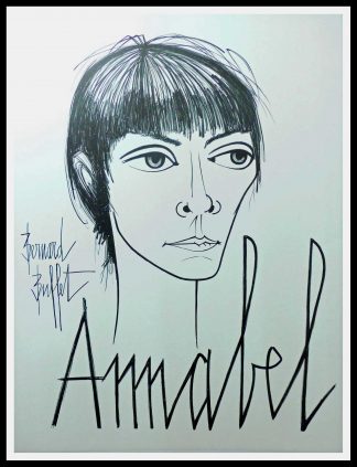 (alt="original singer poster ANNABEL signed Bernard BUFFET 1960")
