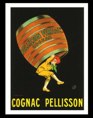 Affiche ancienne originale publicitaire Leonetto CAPPIELLO - Cognac Pellisson -  Alcool - 1907
