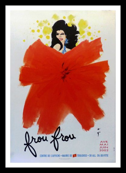 Original vintage poster Spectacle Frou Frou - Affiche ancienne Gruau 1980 - Image 2