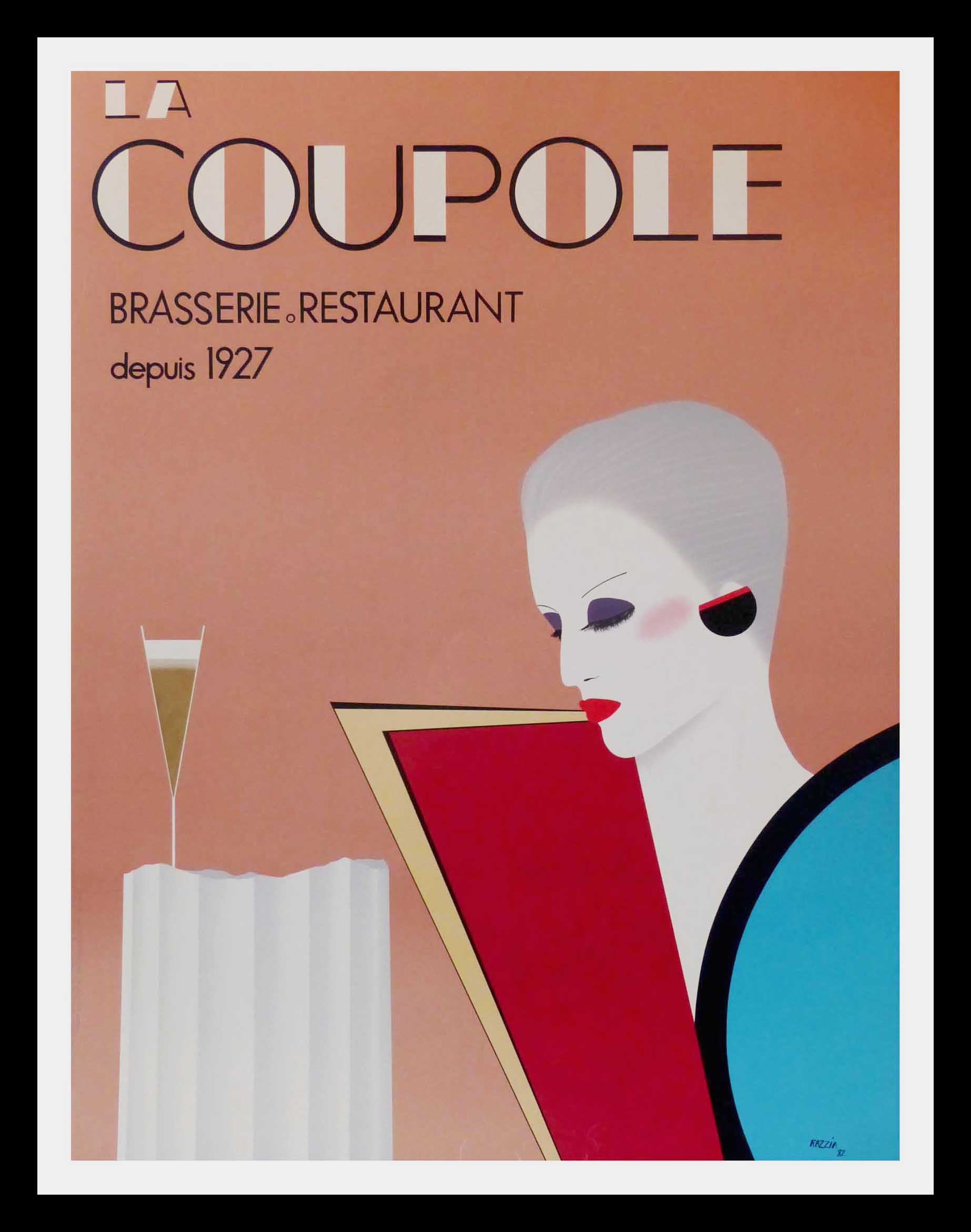 RAZZIA - La Coupole Brasserie Restaurant Depuis 1927 Paris - affiche ...