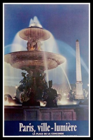 (alt="original travel poster PARIS place de la concorde photo KODAK ")