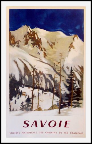 (alt="original travel poster SAVOIE Chambéry signed FONTANAROSA 1948")