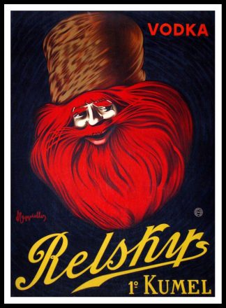 Affiche ancienne originale VODKA RELSKY -  RUSSE -  Leonetto CAPPIELLO 1925