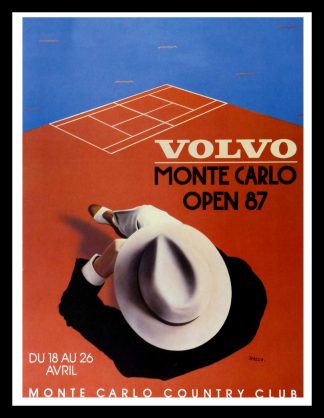 Affiche ancienne originale Volvo Monte Carlo Open Tennis - Affiche ancienne originale Tennis - Razzia
