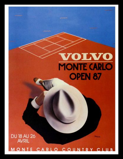 Affiche ancienne originale Volvo Monte Carlo Open Tennis - Affiche ancienne originale Tennis - Razzia