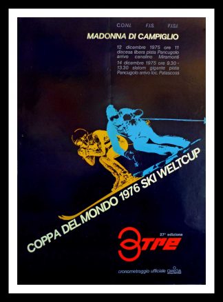 (alt="original vintage poster winter games coppa del mondo 1976 ski weltcup Italy")