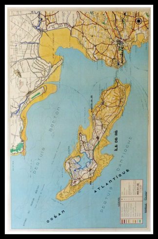 Original vintage french tourism - Ile de Ré, La Rochelle, Pertuis Breton - Carte Atlantique  - Pierre J.