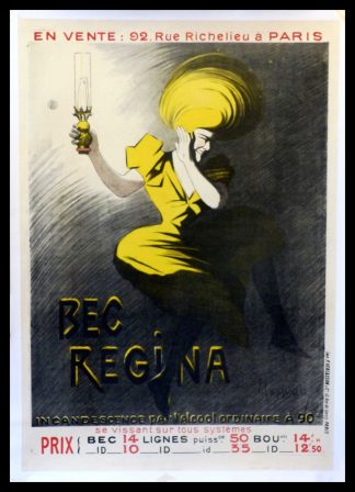 (alt="original vintage poster BEC REGINA Leonetto CAPPIELLO art nouveau period, signed in the plate, 1901")