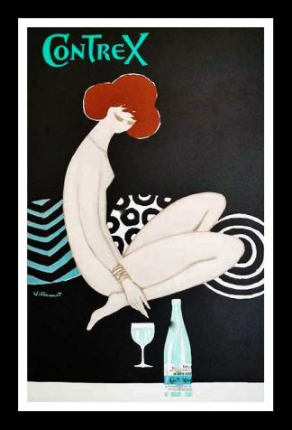 Affiche ancienne originale publicitaire - CONTREX Eau Minérale Naturelle - VILLEMOT 1974