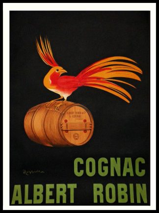 (alt="original vintage poster Leonetto CAPPIELLO cognac Albert Robin, art nouveau, signed in the plate 1907")