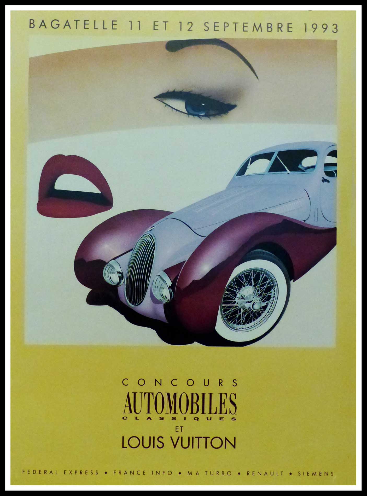 Vintage poster Concours automobiles classiques et Louis Vuitton 1994