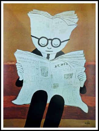 (alt="Original vintage poster L'Information 1974 signed in the plate by R.Savignac and printed by Les éditions Braun")