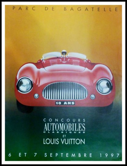 (alt="Original vintage poster Classic Car Contest & Louis Vuitton 1997 signed by Razzia and printed by Louis Vuitton")