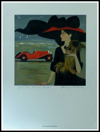 (alt="Original vintage car poster Before Letter XXVIIth Rallye Paris-Deauville 1993 Club de l'Auto hand-signed by D.P.Noyer and printed on Velin d'Arches paper by unknow")