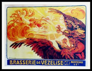Affiche ancienne originale de publicité - Brasserie de Vezelise - Victor PROUVE 1914