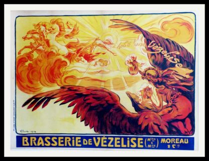 Affiche ancienne originale de publicité - Brasserie de Vezelise - Victor PROUVE 1914
