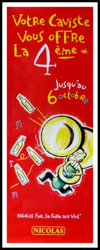 Original vintage wine poster NICOLAS - Notre caviste - d'après DUPUY-BERBERIAN circa 1990