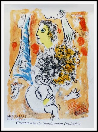 (alt="Circulated by the SMITHSONIAN Institution 69.5 x 52 cm March CHAGALL Imprimerie MOURLOT signed in the plate 1500 Copies")