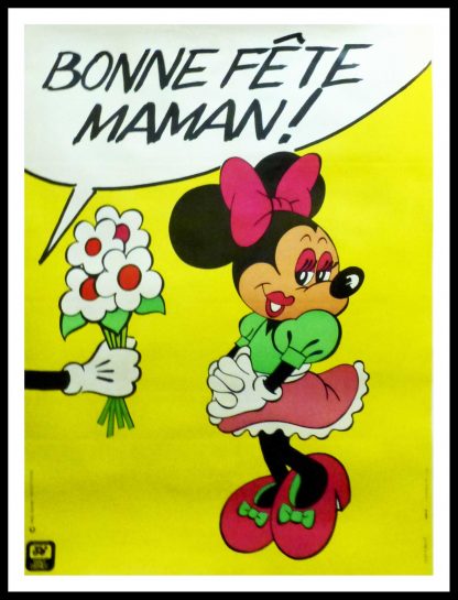 (alt="BONNE FETE MAMAN 160 x 120 cm Imprimerie Affiches Gaillard Paris Ogep 50 ans Walt Disney")