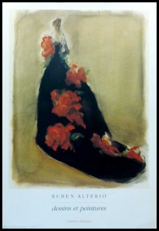 Ruben ALTERIO - Dessins et Peintures, Création BALMAIN, affiche ancienne originale Luxe, circa 1980