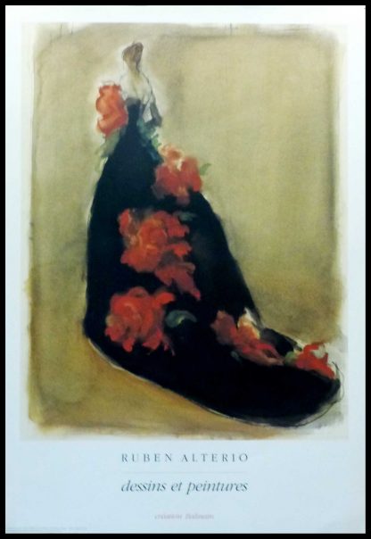 Ruben ALTERIO - Dessins et Peintures, Création BALMAIN, affiche ancienne originale Luxe, circa 1980