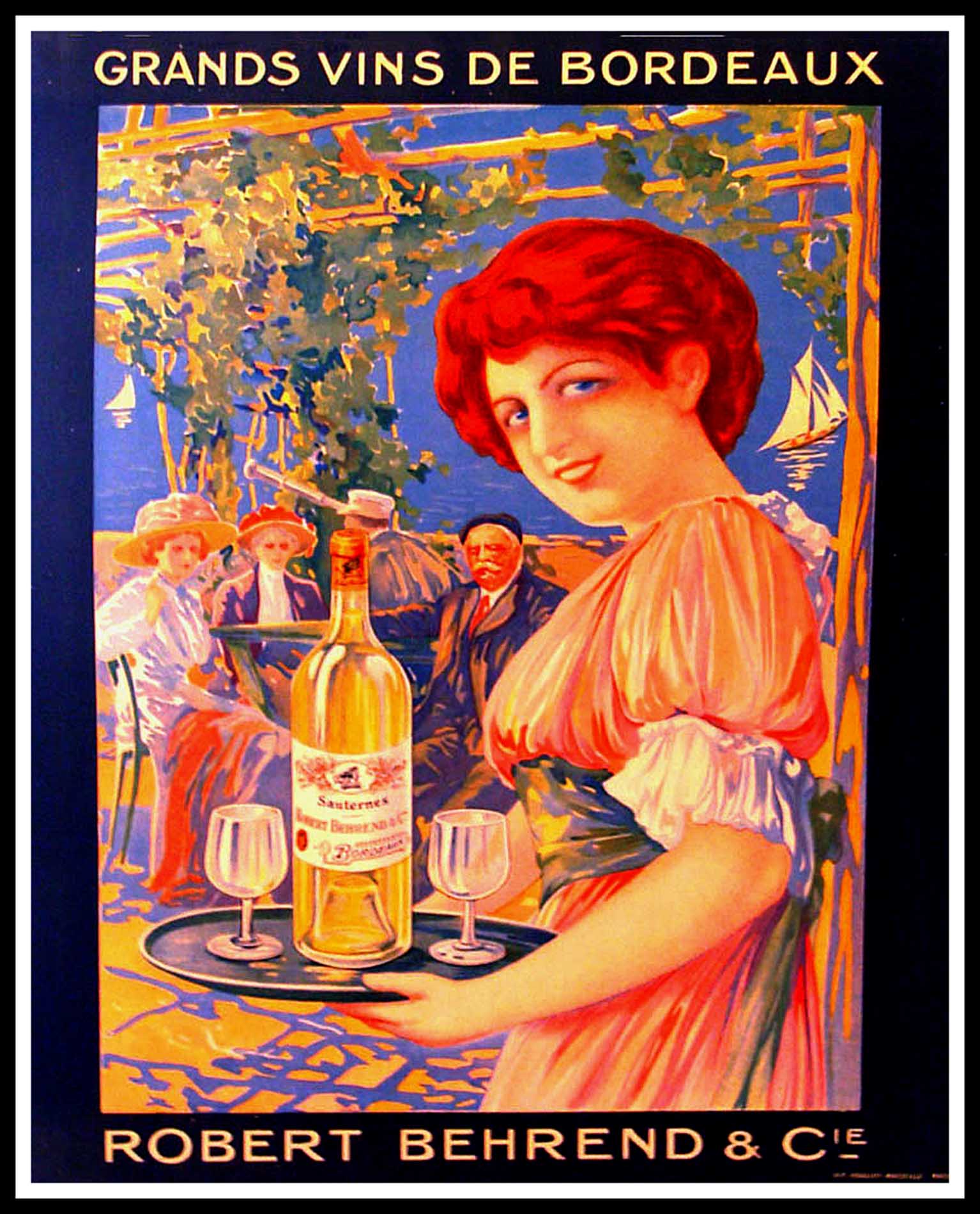 Affiche Vin de Bordeaux