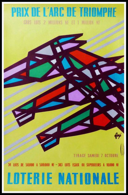 FORE - Loterie Nationale Prix de l'Arc de Triomphe, Original vintage poster, circa 1970