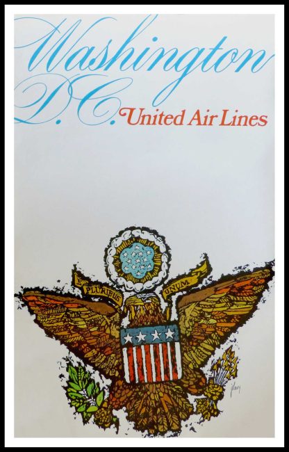 (alt="TWA-Washington-USA-101-x-63.5-cm-condition-A-JEBARY-1967-Imprimerie-United-Airlines")