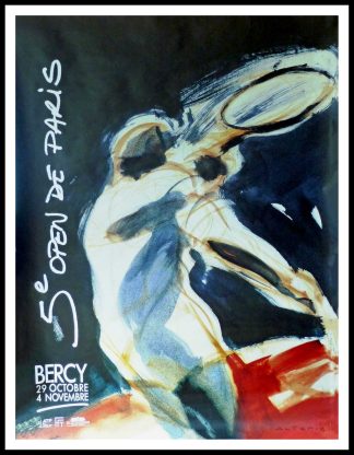 Affiche ancienne originale sport - 5ème open de Paris Bercy - Ruben ALTERIO 1990