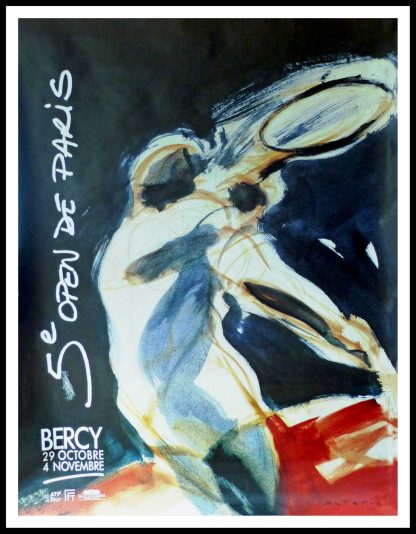 Affiche ancienne originale sport - 5ème open de Paris Bercy - Ruben ALTERIO 1990