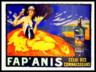 affiche ancienne originale publicitaire Fap'Anis, DELVAL circa 1930