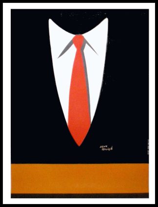 Jean ROUILLE - La cravate, circa 1930, affiche ancienne originale publicitaire