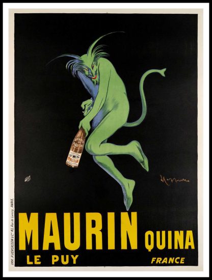 Leonetto CAPPIELLO - Maurin Quina, green devil, 1906, original vintage advertising poster