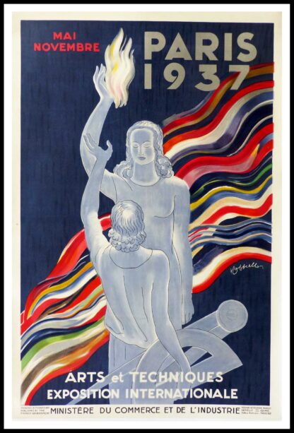 original vintage exhibition poster - EXPOSITION INTERNATIONALE PARIS - CAPPIELLO  - 1937