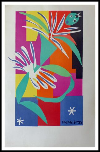 Affiche ancienne originale MATISSE - voyage- Côte d'Azur, danseuse créole, 1965 - Avant la lettre