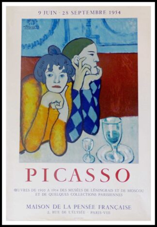 Affiche ancienne originale exposition - Maison de la pensée française, 1954, Pablo PICASSO