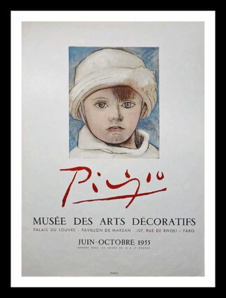 Affiche ancienne originale Mourlot, Pablo PICASSO, Musé des Arts décoratifs, 1955