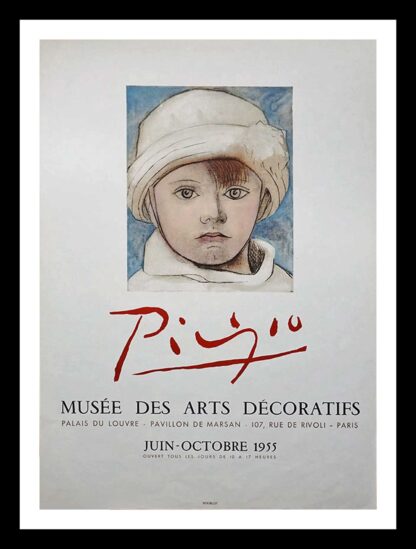 Affiche ancienne originale Mourlot, Pablo PICASSO, Musé des Arts décoratifs, 1955