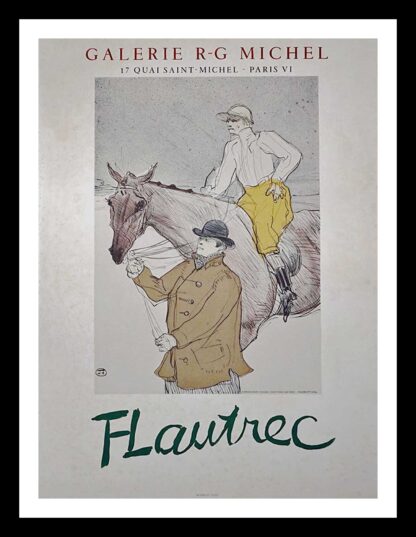 Toulouse Lautrec (after) original vintage exhibition poster - Galerie RG MICHEL,  Mourlot 1954