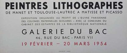 original vintage exhibition poster - Galerie du Bac, Toulouse Lautrec, Mourlot 1954 - Image 4