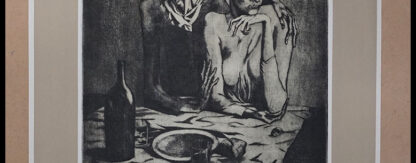 PICASSO affiche originale exposition - Bibliothèque Nationale,  Mourlot 1955 – Image 3