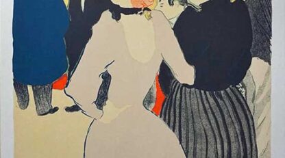 Toulouse Lautrec (after) original vintage exhibition poster - Ville de Nice, Galerie des Ponchettes, Mourlot 1954 - Image 3