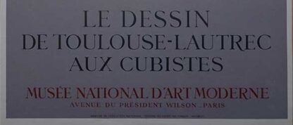 Toulouse Lautrec (after) original vintage exhibition poster - Musée d'Art Moderne,  Mourlot 1954 - Image 4