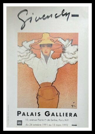 affiche ancienne originale publicitaire - GIVENCHY Palais GALLIERA, GRUAU 1992