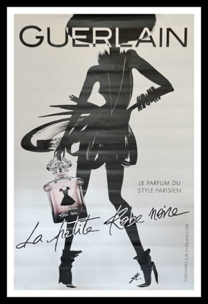 affiche ancienne originale publicitaire - La petite robe noire - GUERLAIN - FL. circa 1990