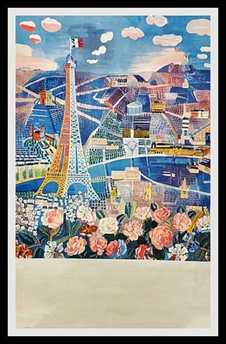 Raoul DUFY original vintage travel poster - Le printemps à Paris, le paravent, 1950 before letter