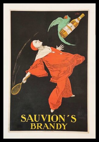 Joseph STALL : SAUVION'S BRANDY, affiche ancienne originale publicitaire 1925