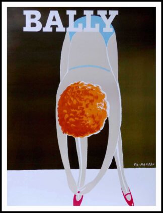 FIX MASSEAU : BALLY, affiche ancienne originale publicitaire signée 1980