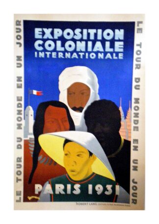 Victor Jean DESMEURE : Exposition Coloniale Internationale PARIS 1931, affiche ancienne originale exposition