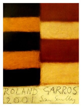 Sean SCULLY : Roland GARROS affiche officielle, affiche ancienne originale tennis 2001